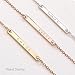 Your Name Bar Necklace 16K Gold Plated Machine Engraving Personalized Gift Charms Necklace for Wedding Graduation Anniversary Best Graduation Day Gift