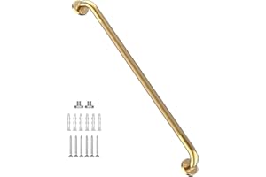 36 Inch Anti Slip Shower Grab Gold, Munzong Bathroom Grab Bar, Knurled Bathroom Balance Bar,Safety Hand Rail Support Handicap Elderly Injury Senior Assist Bath Handle