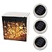 3-Pack Solar-powered Mason Jar Lights (Jar and Handle Not Included),10 Bulbs Warm White Jar Hanging Light,Solar Fairy Firefly Lights Lids Insert Fit for Regular Mouth Jars for Decor Solar Table Light