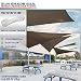 Windscreen4less IFD161616 Sun Shade Sail Canopy with Commercial Grade (3 Year Warranty) Customized Sizes Available 16' x 16' x 16', Brown