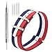 CIVO Watch Strap 4/8 Packs - 16mm 18mm 20mm 22mm 24mm Premium Ballistic Nylon Watch Bands Zulu Style for Men Women