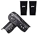 Luwint Shin Guards, Soccer Leg Support with Calf Sleeves, Compression Cushioned Protective Pads Brace, 1 Pair (Black, Medium)