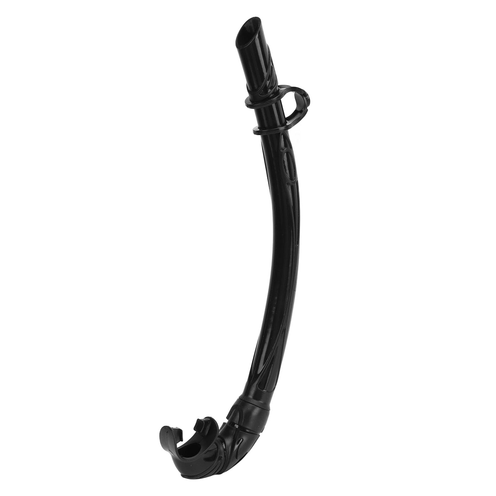 Snorkel, Easy Breath Diving Snorkel with Silicone Soft Mouthpiece, Swimming Snorkel Diving Snorkel Tube for Scuba Diving, Snorkeling, Freediving, Spearfishing and Swimming (Black)