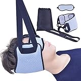 Neck Relief Hammock, Portable Neck Stretcher Cervical Traction Decompression Device for Neck and Back Pain Relief with Eye Mask, FDA Approved
