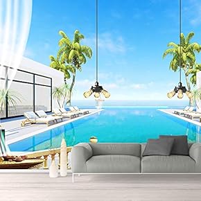 Wall Murals for Bedroom Great View from Balcony Removable Wallpaper Peel and Stick Wall Stickers - 66x96 inches