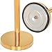 Yaheetech 6pcs Stainless Steel Stanchion Posts - 6.6FT Extended Red Velvet Rope Retractable Barriers Ropes Safety Barriers Set with Stable Base for Party Supplies Theater Hotels Clubs Museums, Gold
