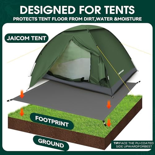 JAICOM Tarp – Ultralight Tent Tarp, Camping Ground Mat for 2 People, Tear-resistant, Waterproof, Ideal for Camping, Hiking, Beach, Picnic, Shady Patio
