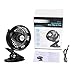 Elechomes EH101 Rechargeable Operated Clip on Mini Desk USB Fan for Home Office Baby Stroller Car Laptop Study Table Gym Camping Tent, Black