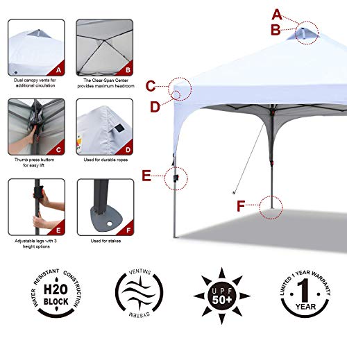 ABCCANOPY Outdoor Pop up Canopy Tent 8x8 Camping Sun ShelterSeries