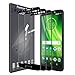 LK 3 PACK Screen Protector Compatible with Moto G6 Play Tempered Glass, Full Cover, HD Transparent, Bubble Free, Not fit for Moto G6