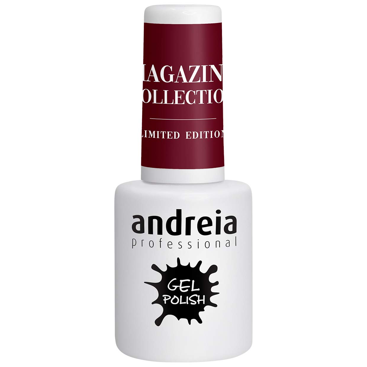 Andreia Semi-Permanent Nail Gel Polish for UV/LED Lamp - Intense Shine & 4 weeks Lasting Manicure Nail Gel Varnish - Magazine Collection - Colour MZ1 Bordeaux Red - 10.5ml