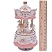 Youtang Clockwork Mechanism 3-Horse Carousel Music Box Melody Carrying You from Castle in The Sky(Laputa)(White)