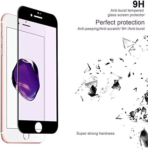 Iphone 7 Screen Protector Toptrade , Ultra Clear Thin UV Resistant Anti Scratch - Tempered Glass Screen Protector for iphone7 (Black)