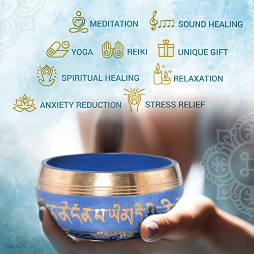 Tibetan Singing Bowl Set Easy to Play Creates Beautiful Sound for