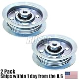 Haliniose | (Pack of 2) Flat Idler Pulleys replace 42" AYP, Craftsman, Poulan 173438 & 131494