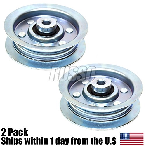 Haliniose | (Pack of 2) Flat Idler Pulleys replace 42" AYP, Craftsman, Poulan 173438 & 131494