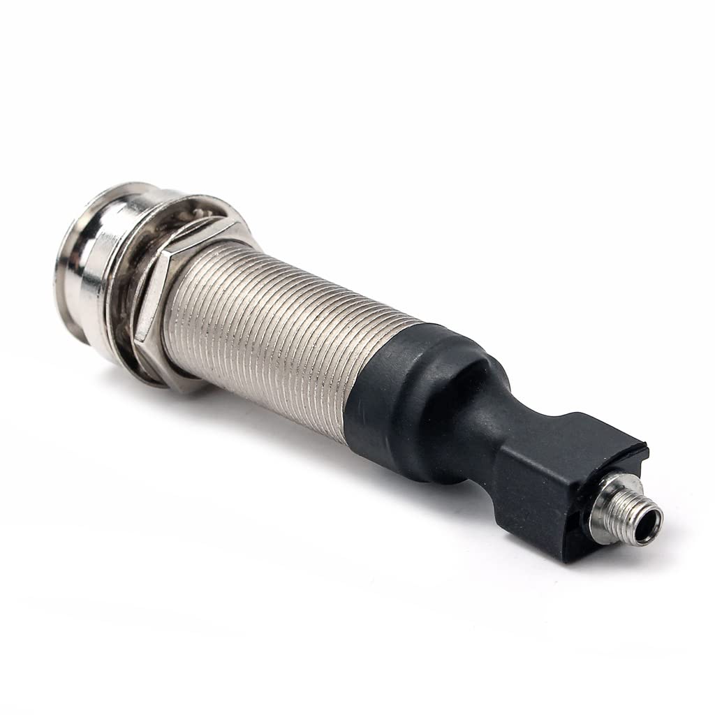 Alnicov 1/4" (6.35mm) Output 4mm Input Endpin Jack, Piezo Pickup Jack Built-in Rod Piezo Pickup for Acoustic Guitar