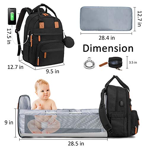 Diaper Bag Backpack with Changing Station, LOVEVOOK Baby Diaper Bag