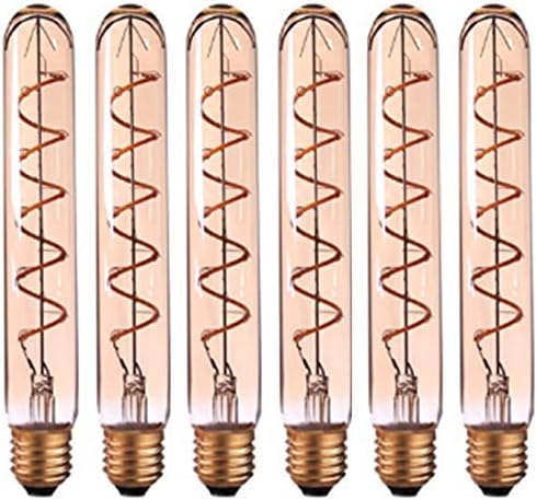 KLED LED Vintage Edison Bulb, Non-Dimmable, T30 3W (30W Equivalent), LED Filament Bulb, 300 Lumen, 2200K (Warm White), Medium Base E26, CRI 85+, 110-120v, UL-Listed (6 Pack) (Pack of 6)