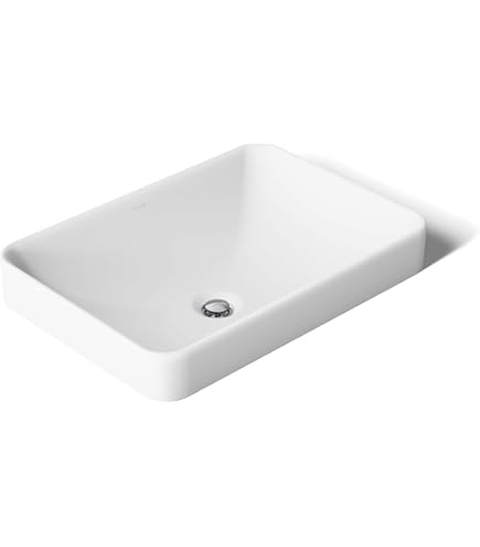 KOHLER K-2660-8-7 Vox Rectangle Vessel Above-Counter Bathroom Sink