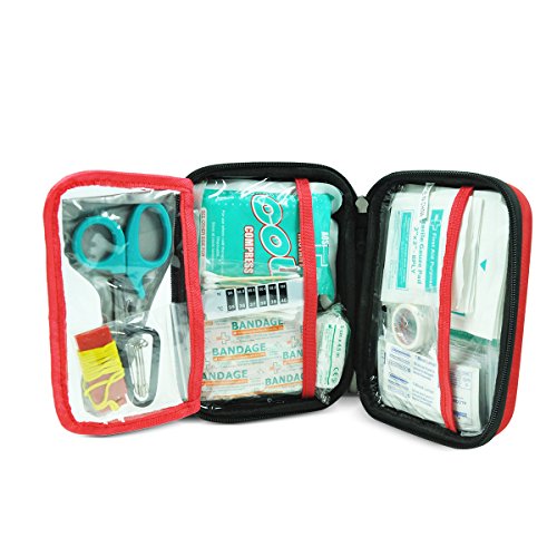 First Aid Kit - 210 Piece Professional for Medical Emergency - Includes Bandage, Emergency Blanket, Scissor for Home, Car, Camping, Hiking, Work, Boat