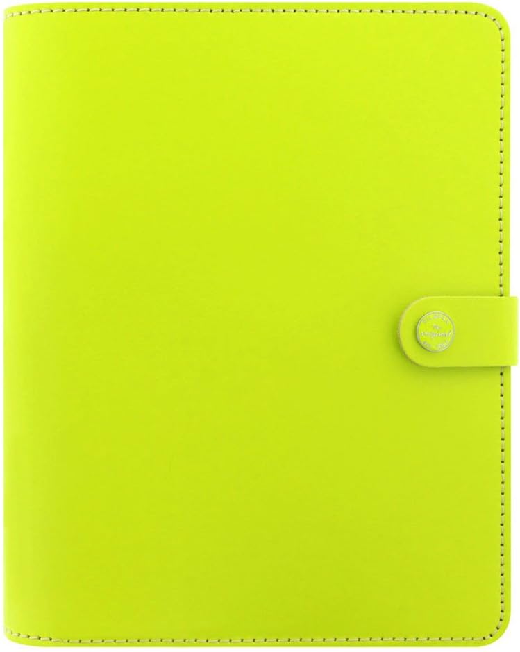 Filofax Weekly Daily Planner The Original A5 Size Pear Leather Organizer Agenda Calendar with DiLoro Jot Pad Refills 026037