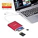 WEme CF Card Reader, Aluminum SuperSpeed Micro SD Card Converter with OTG Adapter for SanDisk CF TF SDHC SDXC MMC Card, USB 3.0 SD Card Reader Writer for iMac, MacBook Air, Samsung Galaxy, HTC, LG