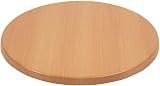 Bolero 600mm Round Beech Effect Tabletop 30mm Thick Honeycomb Heat Resistant view 6