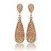 Moonstruck Costume Jewelry Women's Rose Gold Dangle Drop Studded Party Earrings