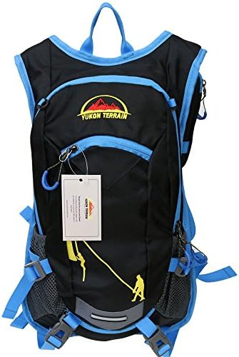 Yukon Terrain Hydration Backpack With Rain Cover &Water Bladder Pouch –Waterproof, Lightweight, Tear Resistant –For Biking, Climbing, Traveling, Hunting, Sports, Running, Fishing, Hiking & Mo