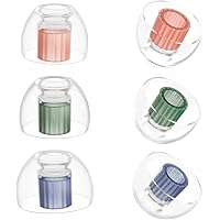 SpinFit W1 for IEM -Patented Medical-Grade Silicone Ear Tips, Double W-Shaped Tube Core, More Stability, (L/M/S Included)