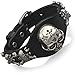 5 Skull Bracelet Mens Womens Genuine Leather Cuff Gothic Style Fashion Devil Design （Multicolor）