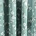 H.VERSAILTEX Blackout Window Curtain Panel Grommet Top Drapes 1 Panel Set Room Darkening Thermal Insulated Blackout Curtain for Bedroom/Living Room (W52 x L84, Country Aqua Floral)