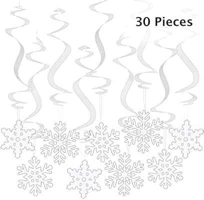 Jonami Decorazioni Natale Per Casa 30 Decorazioni Natalizie Da Appendere Spirali A Fiocchi Di Neve Hanging Swirls Girandonle Appese Per Atmosfera