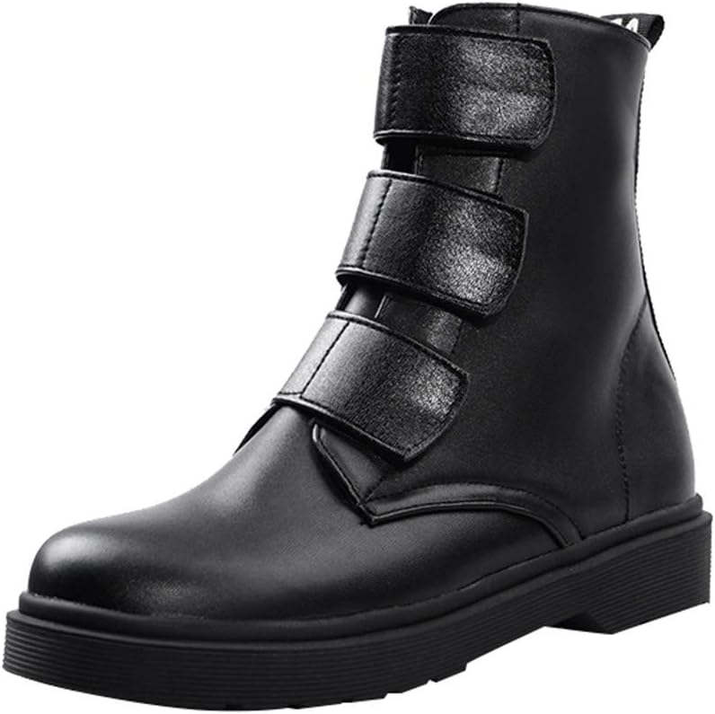 Lazzboy Ankle Boots Womens Ladies Vintage Flat Platform Ladies Shoes Glossy Surface Booties