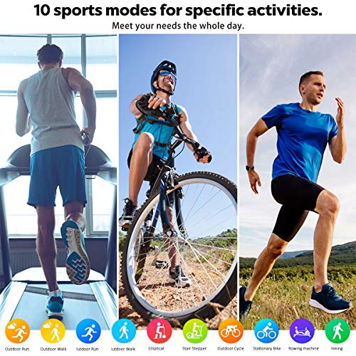 DoSmarter Fitness Watch, 1.3” Touch Screen Smartwatch with Heart Rate