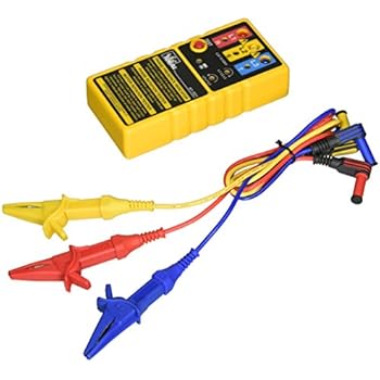 IDEAL INDUSTRIES INC. 61-521 3-Phase Motor Rotation and Phase Rotation Tester, Carrying Case and Leads Included