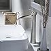 Wovier Brushed Nickel Waterfall Bathroom Sink Faucet,Single Handle Single Hole Vessel Lavatory Faucet,Basin Mixer Tap Tall Body