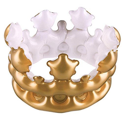 image for Longay Gold Crown PVC Inflatable Hat Kids Birthday Party King Princess