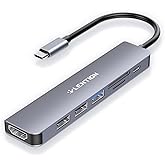 LENTION USB C Hub with 100W Charging, 4K HDMI, Dual Card Reader, USB 3.0 & 2.0 Compatible 2023-2016 MacBook Pro, New Mac Air/