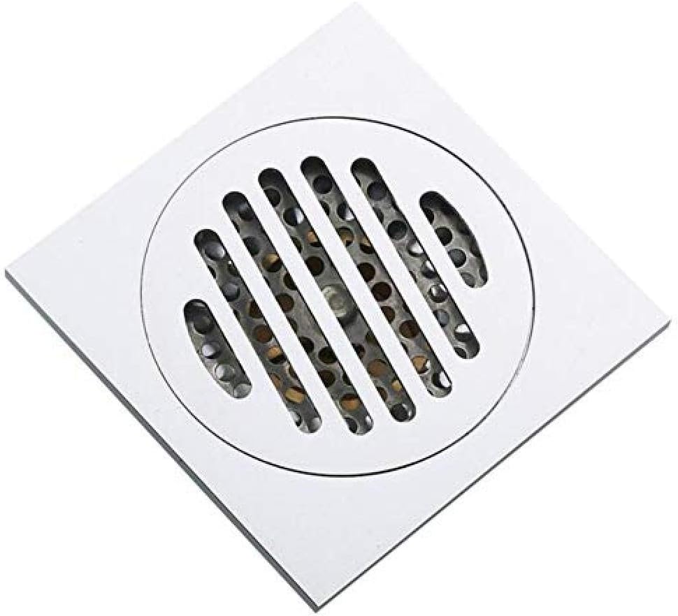N/A Floor drain Floor drain shower floor drain 10x10cm square bathtub floor drain filter hair antique brass fish carving bathroom floor drain waste G sub floor drain