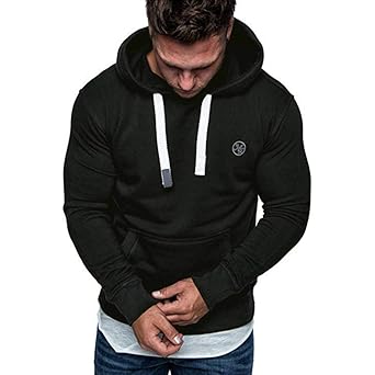 Hoodie Herren Langarm, Holeider Pullover Herren Winter Sweatshirt Lässig Herren Kapuzenpullover Kapuzenpulli Kapuzenjacke Sli