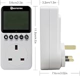 KETOTEK Power Meter Electricity Usage Monitor Plug 2900W/13A UK Plug view 7
