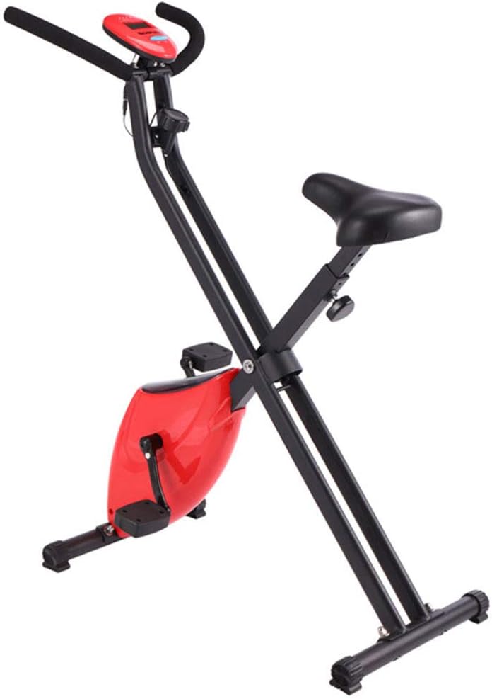 XZBYX Exercise Bike Home Folding Exercise Bike Indoor Mini Exercise Bike Mute Slimming Fitness Equipment 7-Speed Lifting Seat (110 * 70Cm)