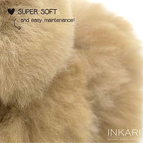 Inkari Alpaka Plüsch aus natürlicher und weicher Alpakawolle - Echte Alpakawolle, Frauen und Kinder - Sandstone (23cm) – Bild 8
