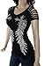 Bling Rhinestone Razor Cut Cold Shoulder Peekaboo Short Sleeve Top Choose Style
