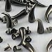 RUBYCA 30 Sets 21mm Black Gunmetal Cat Claw Studs and Spikes Metal Screw Back Leather-Craft DIY