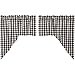 VHC Brands Annie Buffalo Check Cotton Farmhouse Kitchen Curtains Rod Pocket Swag Pair, 36x36x16, Black