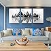 Wall Art for Living Room Canvas Prints Artwork Bathroom Wall Decor Black and White Abstract Mountain Geometric Picture Watercolor Painting 3 Pieces Framed Bedroom Wall Decorations Office Home Decor
