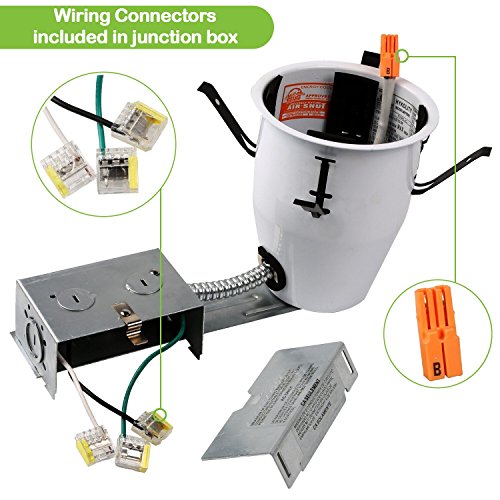 Hykolity 4 Inch led remodel can tp24 connector ic rated air tight